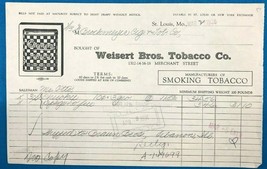 WEISERT BROS. TOBACCO COMPANY vintage March 2, 1936 invoice on letterhead - £10.24 GBP