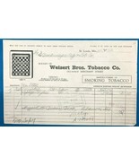 WEISERT BROS. TOBACCO COMPANY vintage March 2, 1936 invoice on letterhead - £10.08 GBP