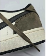 Wax Flat Laces For Air AJ Jordan 1 Low Palomino Mocha Brown Dunk SB - $146.15 MXN