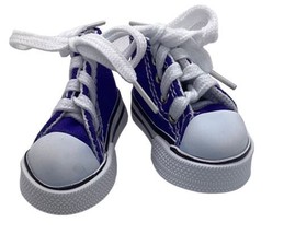 Shoes fit 1/3 BJD Smart Doll 3 Inch Dark Blue high top sneakers Imperfect Read - £8.50 GBP