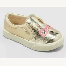 Cat &amp; Jack Brand ~ Gold ~ Augusta ~ Girl&#39;s Size 5 Slip On Shoes ~ Bunny ... - $20.00