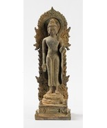 Estatua de Buda - Antigüedad Indonesio Estilo Javanés Amoghasiddhi 24cm/... - $1,112.27