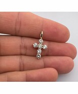 1.00ctw Round Lab Grown Diamond Religious Cross Charm Pendant 14K Yellow... - €1.186,52 EUR