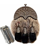 Scottish Kilt Full Dress Sporran Stag Cantel Sporran Antique Unique Stag... - €110,87 EUR