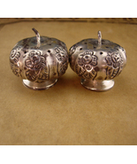 Vintage  sterling Tomato  salt pepper set - unusual pumpkin bird set - G... - £67.74 GBP