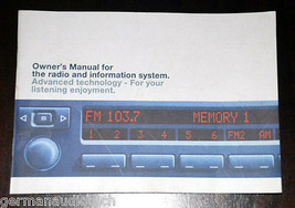BMW MULTI-INFORMATION MID RADIO STEREO DISPLAY - ORIGINAL OWNER&#39;S MANUAL... - $29.65