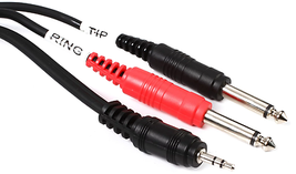 Hosa - CMP-153 - 3.5 mm TRS to Dual 1/4 inch TS Stereo Breakout Cable - 3 ft. - £11.97 GBP