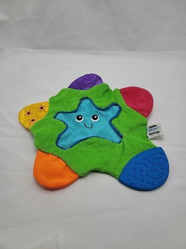 Tomy First Years Starfish Baby Toy Lovey Security Blanket Green Blue Teether - $8.91