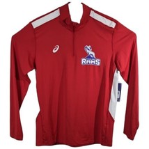 Highland Rams Coaching Track Sports Jacket Mens Size L Large Red Asics 1... - $29.97