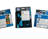 Genuine HP 11 Ink Set Cyan C4836A Magenta C4837A &amp; Yellow C4838A  - £15.42 GBP