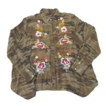 NWT Johnny Was Workshop Camouflage Esmeralda Handkerchief Bolero Shirt S - £116.66 GBP