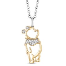 Disney Treasure Winnie The Poo Diamond Necklace,925 Silver Pendant, Gift For Her - £68.31 GBP