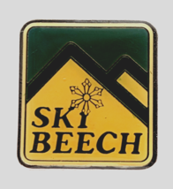 VTG Beech Mountain Ski Resort North Carolina Enamel Pin Badge Skiing Sou... - $14.99