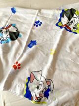 Vintage 101 Dalmatians Twin Flat &amp; Fitted Sheet Set White Disney USA Made - £29.54 GBP