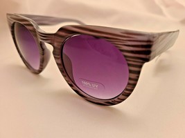 Optimum Optical Women&#39;s Raquel Gray Striped Keyhole Bridge Sunglasses NWT - £31.45 GBP