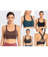 CRZ YOGA Women&#39;s Strappy Sports Bra, Full Coverage Padded Full Size, 168 - £11.82 GBP