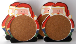 4 Santa Coasters Set CHRISTMAS - £1.51 GBP