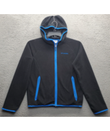 Columbia Sportswear Fleece Jacket Youth L Black Thumb Hole Sleeve Hood F... - $358.47 MXN