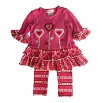 Bonnie Baby Pink Heart Matching Set Size 24 Months - $17.82