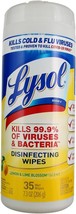 Lysol Disinfecting Wipes, Lemon and Lime Blossom Scent, Kills Viruses and Bacter - £26.37 GBP