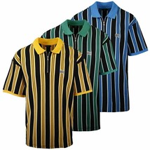 OBEY Men&#39;s Radar Classic Vertical Stripe Zip S/S Polo Shirt (S24) - £16.59 GBP