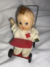 Vtg Modern Toys My Baby On Stroller Tin Toy Japan Need Repair - £11.20 GBP