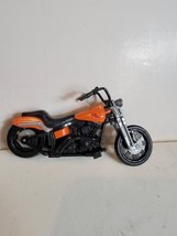 Hot Wheels Rolin&#39; Thunder Motorcycle Orange Toy - £9.21 GBP