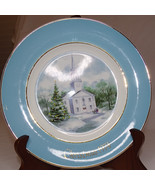 Vintage Christmas Country Church 1974 Avon Collector Plate Pretty Blue P... - £3.92 GBP