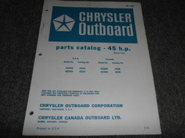 1971 Chrysler Outboard 45 HP Part Catalog Manual Tiller - $20.04