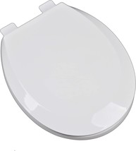 Bath Décor 2F1R5-00 Premium Plastic Round Adjustable Hinge Toilet Seat, White - £35.39 GBP