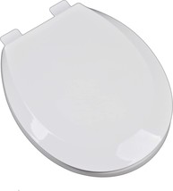 Bath Décor 2F1R5-00 Premium Plastic Round Adjustable Hinge Toilet Seat, White - £45.60 GBP