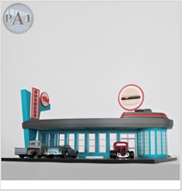 60&#39;S DRIVE-IN DINER DIORAMA DISPLAY COMPATIBLE WITH HOT WHEELS MATCHBOX ... - £43.81 GBP