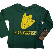 NCAA Oregon Ducks Toddler Team Logo Long Sleeve T-Shirt Boys Size 4T Dark Green - $12.53