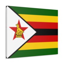 Zimbabwe Country Flag Canvas Vibrant Wall Art Unframed Home Decor - £60.09 GBP+