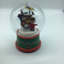 Peanuts ,Snoopy &amp; Charlie Brown Waterless Snow Globe-Music, Lights &amp; Snow Tested - £24.82 GBP