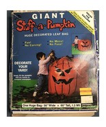 Giant Stuff A Pumpkin Leaf Bag Halloween Vtg 1989 Sunhill USA jack-o-lan... - $9.75