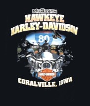 Harley Davidson XL mens Black T-Shirt - 2013 HAWKEYE - Coralville, Iowa - £12.67 GBP