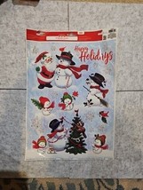 Vintage Christmas House 17 ct Glitter Clings Gingerbread - $18.41 MXN