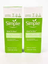 Simple Kind To Skin Replenishing Rich Moisturizer 4.2oz Lot of 2 - £14.15 GBP