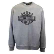 Harley-Davidson Men&#39;s Heather Grey Official Logo L/S Pullover Sweatshirt... - £30.21 GBP