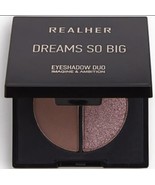 REALHER Dreams So Big Eyeshadow Duo Imagine &amp; Ambition .09oz Travel Size - £12.29 GBP