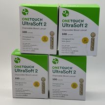 4Boxes-100ct ea ONE TOUCH UltraSoft 2 Lancets 30G - $25.10