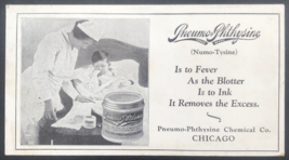 VTG Pneumo-Phthysine Ointment Cream Advertising Ink Blotter Chicago Illi... - $12.19