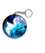 WHIMSICAL FANTASY WHITE UNICORN HORSE KEYCHAIN KEY RING ANIMAL LOVER GIF... - €13,20 EUR+