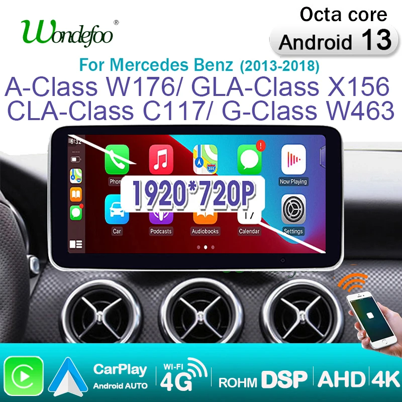 Car Radio Android 13 Screen For Mercedes Benz A-Class A Class W176 GLA Class - £286.28 GBP+
