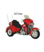 Harley Trike 5x7 size digitized filled embroidery design Digital Download - $8.13 CAD