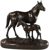 Sculpture Lodge Horse Just Like Dad Chocolate Brown Cast Resin Hand-Cast - £317.17 GBP