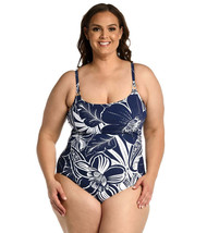 La Blanca lb3zj24w Playa One Piece Swimsuit Plus Sz 22W Indigo $120 - £37.38 GBP