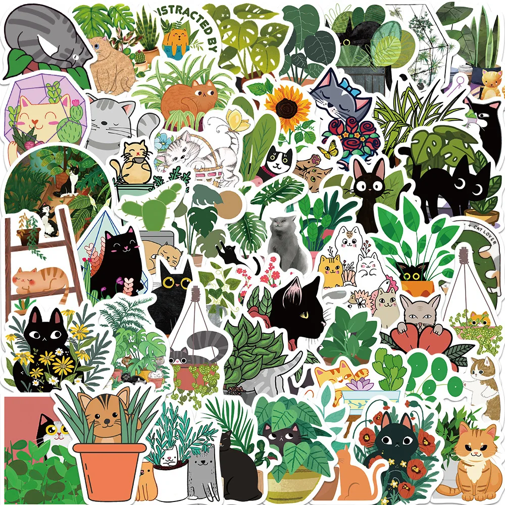 Play 10/30/50PCS Cute Cat Stickers Graffiti Decals for Play Play DIY Laptop Lugg - £23.25 GBP