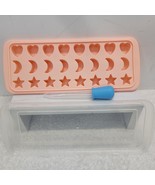 Ice Cube Tray With Lid Stars Moons Love Hearts Shape 24 Cavity Silicone - $10.39